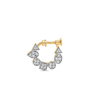 Geometric Cluster Diamond Bali Nose Ring (Screw Lock / Sania Style)