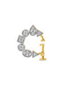 Geometric Cluster Diamond Bali Nose Ring (Screw Lock / Sania Style)
