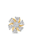 Classical Floral Seven-Stone Diamond Nose Stud (Screw Back)