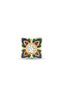 Multicolor Enamel Flower Diamond Gold Nose Pin (Nath / Stud)