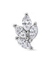Marquise Cut Diamond Leaf Cluster Stud Earring / Nose Pin
