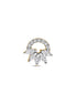 Marquise & Round Diamond Half-Moon Gold Nose Pin (Nath / Stud)