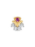Royal Fan Ruby & Diamond Gold Nose Pin (Nath / Stud)