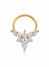 Botanical Blossom Diamond Septum Clicker / Daith Piercing Hoop