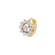 Diamond Floral Stud Earrings