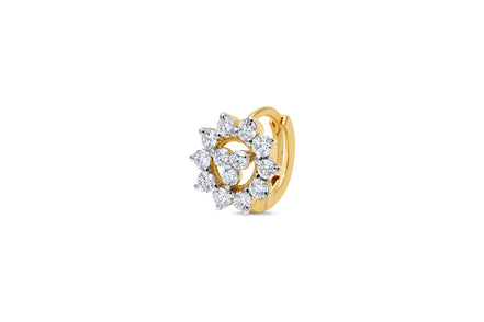 Diamond Floral Stud Earrings