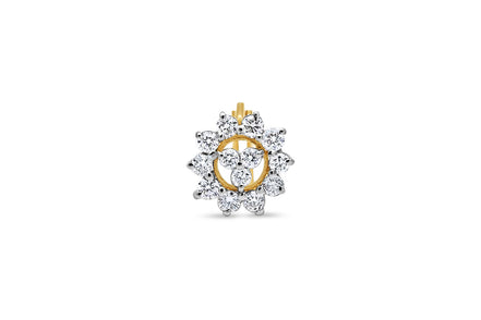 Diamond Floral Stud Earrings