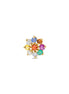 Navratna Multi-Color Gemstone & Diamond Gold Nose Pin (Nath)