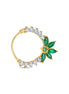 Emerald Floral Diamond Nose Ring (Nath / Bali)