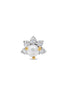 Pearl & Diamond Crown Motif Gold Nose Pin (Nath / Stud)