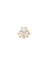 Pearl & Diamond Floral Gold Nose Pin (Nath / Stud)