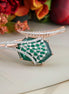 Regal Geometric Emerald & Diamond Statement Cuff Bracelet
